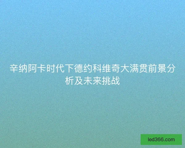 辛纳阿卡时代下德约科维奇大满贯前景分析及未来挑战